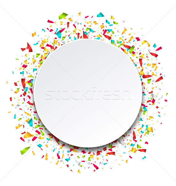 Clean Card with Colorful Explosion of Confetti Stock photo © smeagorl
