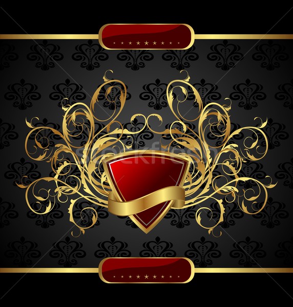 Stockfoto: Goud · element · illustratie · frame