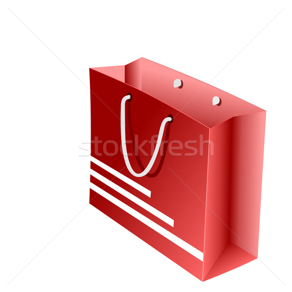 Realistic illustration of red packet for shopping Stock photo © smeagorl