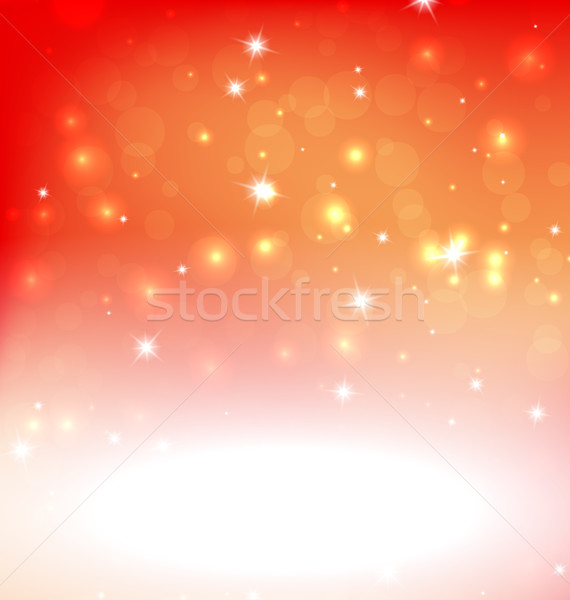 Lumineuses rouge orange résumé noël blanche [[stock_photo]] © smeagorl
