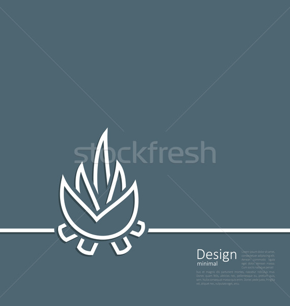 örnek logo şenlik ateşi simge kamp basit Stok fotoğraf © smeagorl