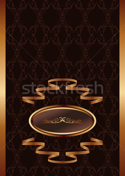 [[stock_photo]]: Royal · illustration · or · cadre · ruban · fond