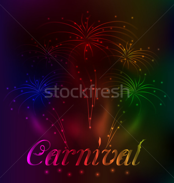 Colorful fireworks background for Carnival party  Stock photo © smeagorl