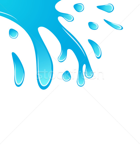 Blue water spill isolated on white background Stock photo © smeagorl