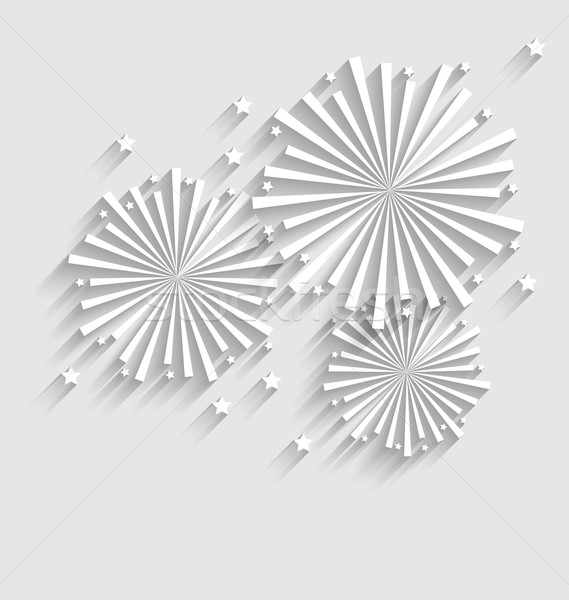 Firework for Holiday Celebration Events, Flat Style Long Shadow Stock photo © smeagorl