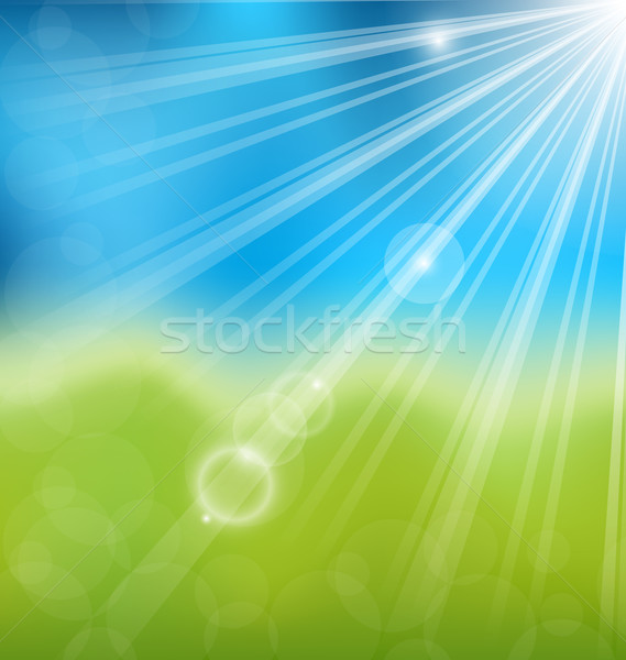 Spring nature background with lens flare Stock photo © smeagorl