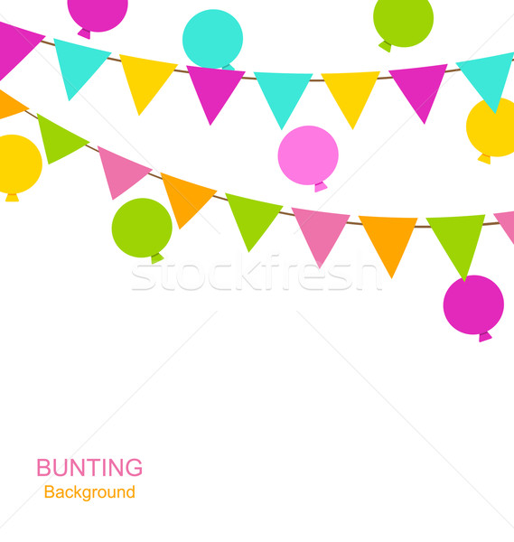 Buntings Flags Pennants and Balloons Stock photo © smeagorl
