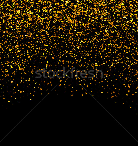 Golden glitter Textur schwarz Illustration Urlaub Stock foto © smeagorl