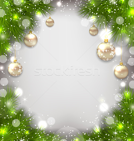Noël hiver verre illustration arbre [[stock_photo]] © smeagorl