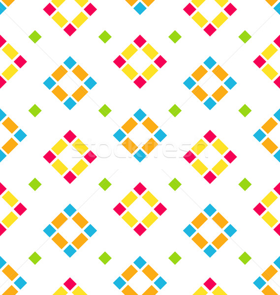 Seamless Pattern with Colored Rhombus, Regular Background Stock photo © smeagorl