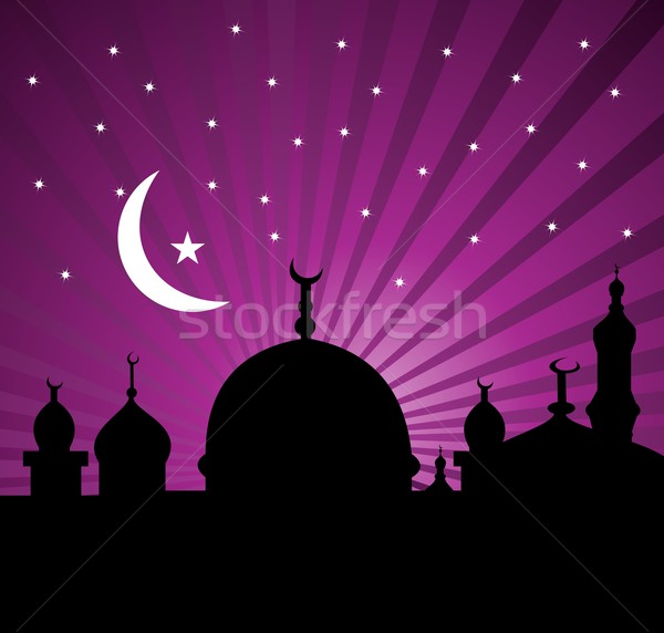 Photo stock: Carte · de · vœux · mois · ramadan · fond