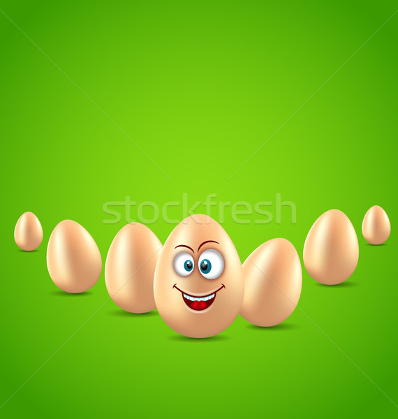 Easter Background with Crazy Paschal Egg Stock photo © smeagorl
