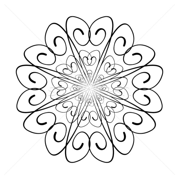 Illustration dekorativ Muster swirl Design abstrakten Stock foto © smeagorl