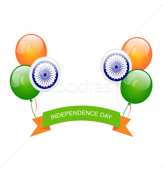 Balloons in Traditional Tricolor of Indian Flag Stock photo © smeagorl