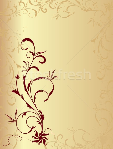 Floral illustration design carte fleur arbre [[stock_photo]] © smeagorl