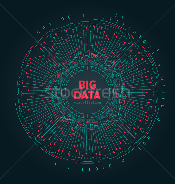 Abstract 3D Big Data Visualization. Futuristic Infographics Design Stock photo © smeagorl