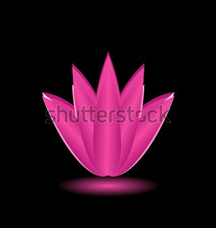 Lotus flower isolated on black background Stock photo © smeagorl