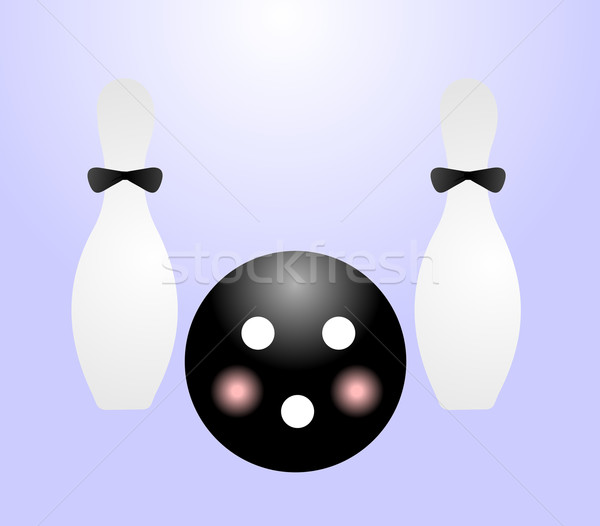 Illustration ball and pin for bowling Stock photo © smeagorl