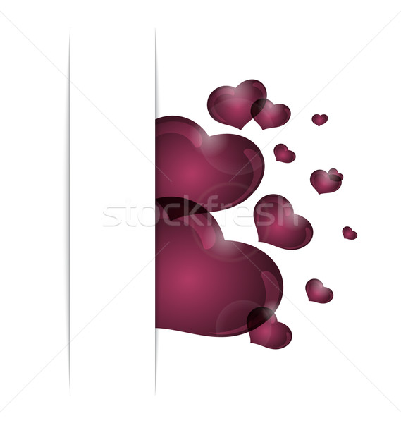 hearts from paper Valentine's day card Stock photo © smeagorl