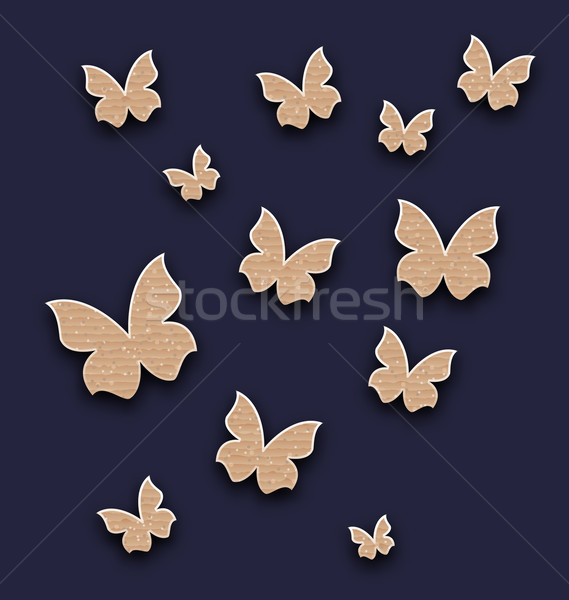Foto d'archivio: Wallpaper · farfalle · cartone · carta · illustrazione · farfalla