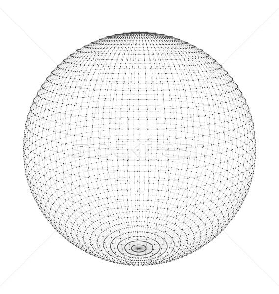 Abstract Circle with Mesh Polygonal Elements Stock photo © smeagorl