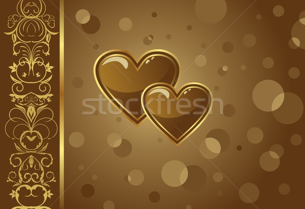 [[stock_photo]]: Félicitation · carte · coeur · saint · valentin · illustration · résumé