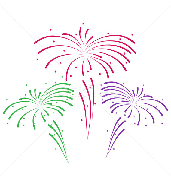 Sketch for abstract colorful firework Stock photo © smeagorl