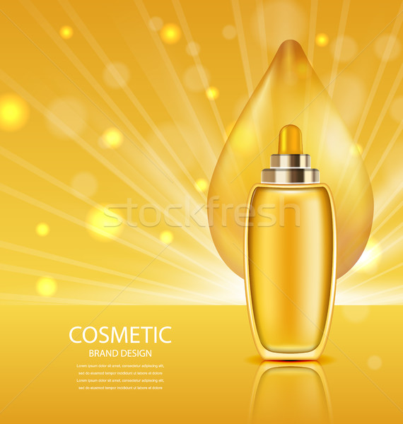 Cosmetic Product with Oil, Abstract Orange Template Stock photo © smeagorl