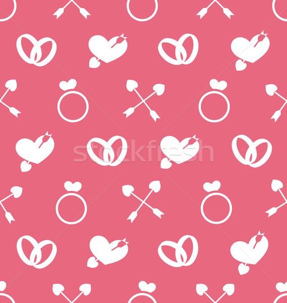 Seamless Wallpaper for Valentines Day or Wedding Stock photo © smeagorl
