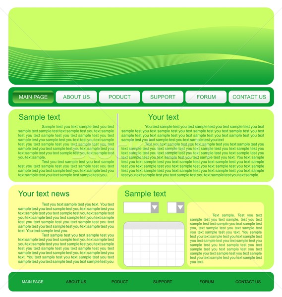 Ilustración sitio web verde plantilla vector negocios Foto stock © smeagorl
