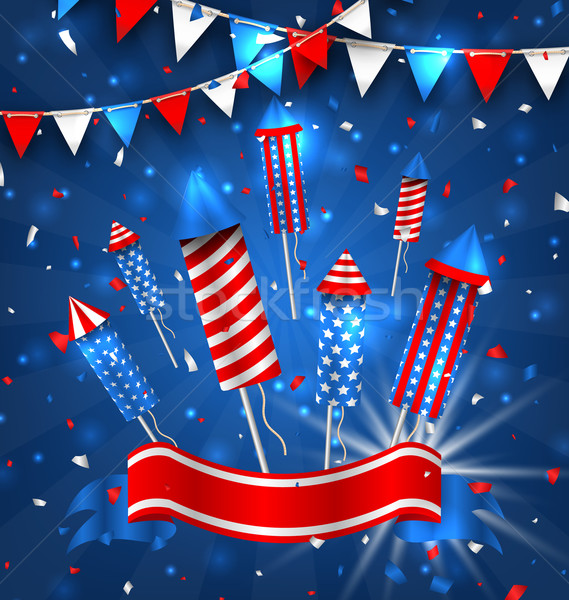 American Greeting Background for Independence Day 4th July Stock photo © smeagorl