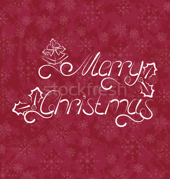 Christmas card, Merry Christmas lettering Stock photo © smeagorl