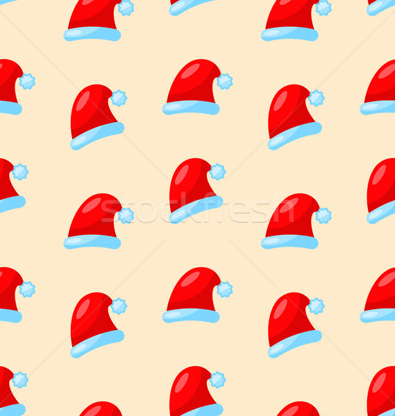 Sem costura teste padrão do natal vermelho traje Foto stock © smeagorl