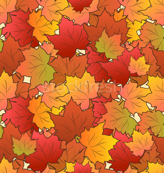 Autumn Seamless Texture of Maple Leaves Stock photo © smeagorl