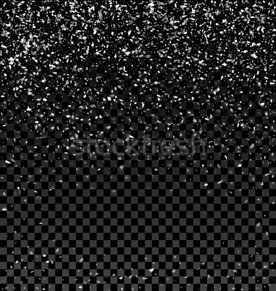Silver grainy abstract texture on a dark checkered background Stock photo © smeagorl