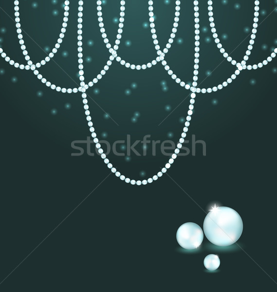 Cute dark background with pearls Stock photo © smeagorl