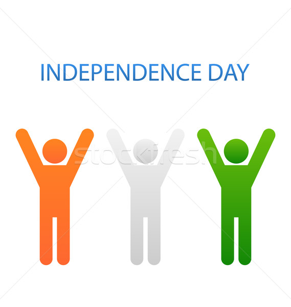 Human Icons for Indian Independence Day Stock photo © smeagorl
