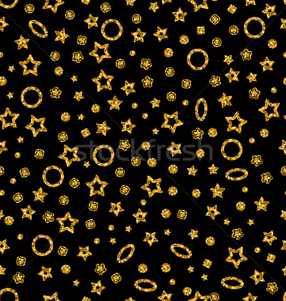 Golden Glittering Seamless Pattern Stock photo © smeagorl