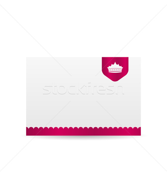 Holiday invitation with heraldic crown Stock photo © smeagorl