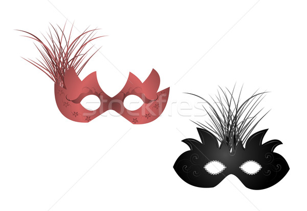 Realistic illustration of carnival masks Stock photo © smeagorl