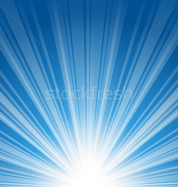 Abstract Blauw zonnestraal illustratie ontwerp ruimte Stockfoto © smeagorl