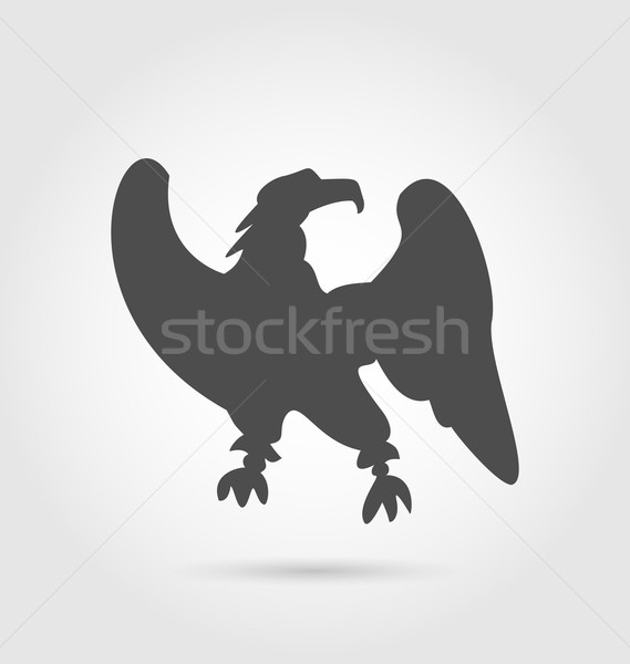 Abstract label of eagle silhouette Stock photo © smeagorl