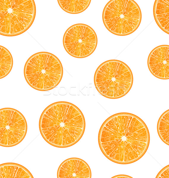 Seamless Texture with Slices of Oranges Stock photo © smeagorl