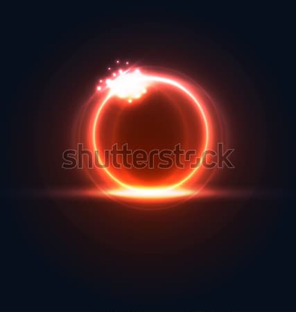 Glowing frame with light effects, hi-tech background Stock photo © smeagorl