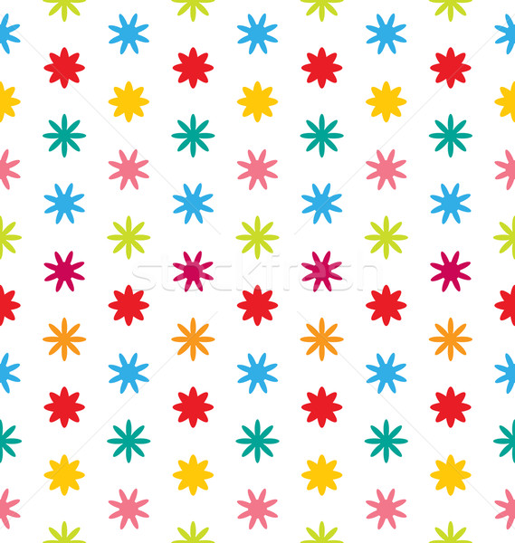  Seamless Floral Texture with Multicolored Flowers Stock photo © smeagorl