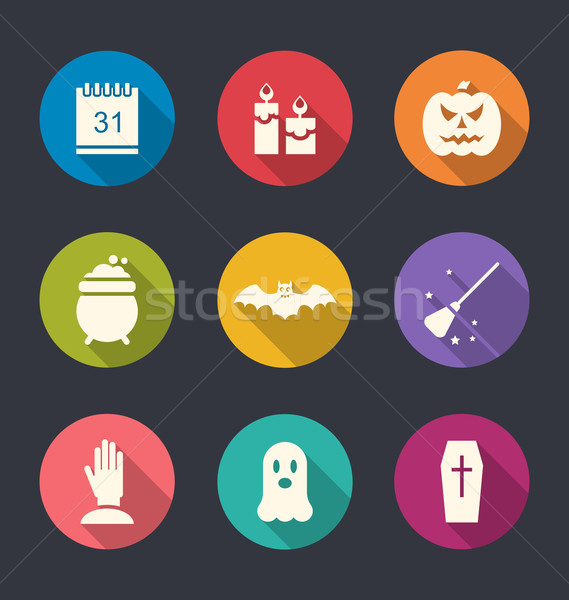 Partij iconen halloween illustratie communie objecten Stockfoto © smeagorl