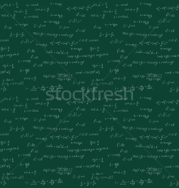 бесшовный математика почерк шаблон зеленый школы Сток-фото © smeagorl