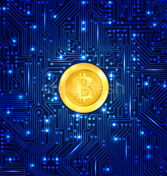 Mining Database System Design, Make Crypto Currency, Bitcoin, Virtual Money Stock photo © smeagorl