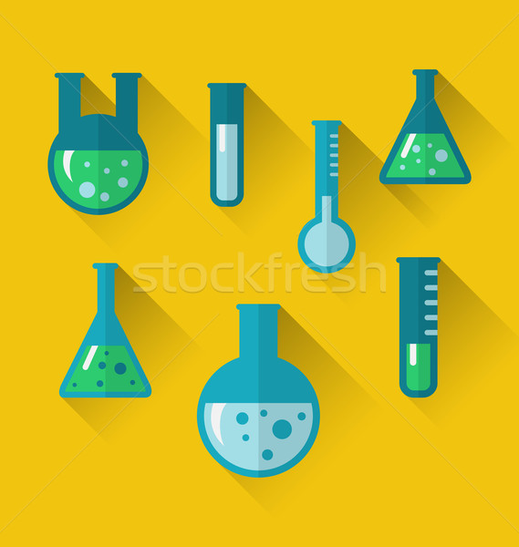 Iconen chemische test schaduwen moderne Stockfoto © smeagorl