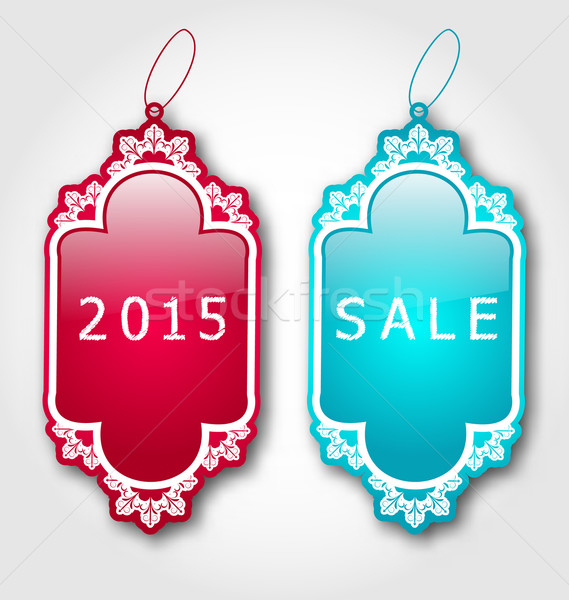Christmas colorful discount labels with shadows  Stock photo © smeagorl